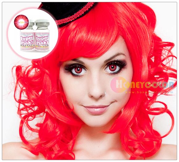 Lente Super Pinky Bright Red